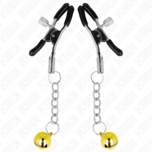 PINÇAS PARA MAMILOS COM PINGENTE DE CASCAVEL (DOURADO) 6 CM - Image 2