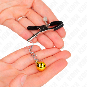 PINÇAS PARA MAMILOS COM PINGENTE DE CASCAVEL (DOURADO) 6 CM - Image 3
