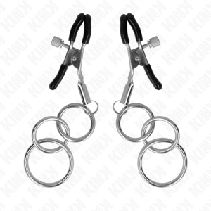 PINÇAS PARA MAMILOS COM 3 ARGOLAS 6 CM - Image 2