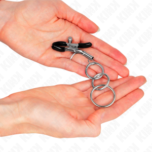 PINÇAS PARA MAMILOS COM 3 ARGOLAS 6 CM - Image 3