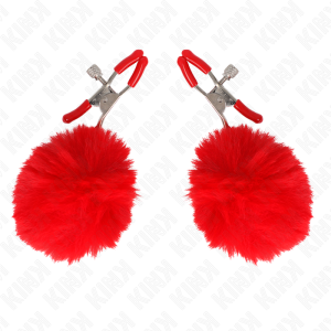 PINÇAS PARA MAMILOS COM POMPOM (VERMELHO) 7 CM - Image 2