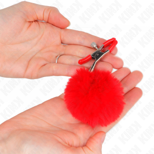 PINÇAS PARA MAMILOS COM POMPOM (VERMELHO) 7 CM - Image 3