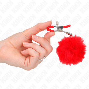PINÇAS PARA MAMILOS COM POMPOM (VERMELHO) 7 CM - Image 4