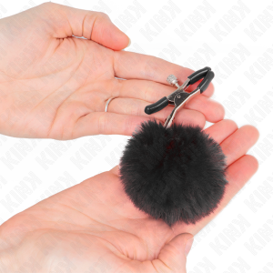 PINÇAS PARA MAMILOS COM POMPOM (PRETO) 7 CM - Image 3
