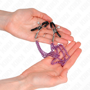 PINÇAS PARA MAMILOS COM CORRENTE TRIPLA (ROXO) | 20/23/28 CM - Image 3