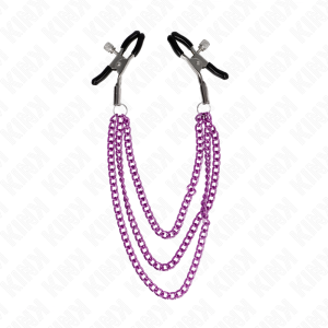 PINÇAS PARA MAMILOS COM CORRENTE TRIPLA (ROXO) | 20/23/28 CM - Image 2