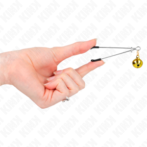 PINÇAS PARA MAMILOS FINA COM SINO (DOURADO) | 7 CM - Image 4