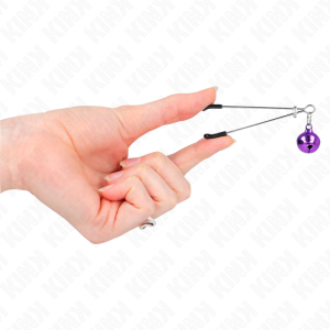 PINÇAS PARA MAMILOS FINA COM SINO (ROXO) | 7 CM - Image 4