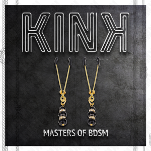PINÇAS PARA MAMILOS FINA COM 3 BOLAS DE VIDRO (DOURADO / PRETO) | 7 CM - Image 5