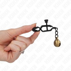 PINÇAS PARA MAMILOS PLANAS COM SINO (PRATEADO) | 7 CM - Image 4