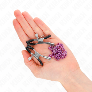 PINÇAS PARA MAMILOS COM CORRENTE (ROXO) 30 CM - Image 2