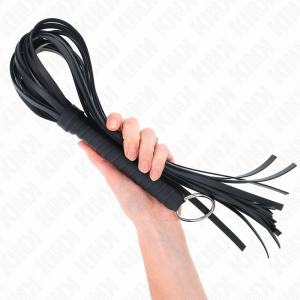 CHICOTE BDSM KINK COM ANILHA (PRETO) | 65 CM - Image 3