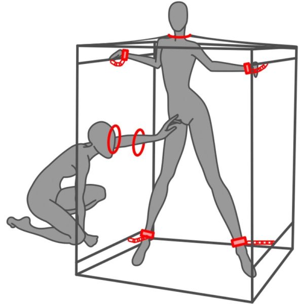 CABINE ERÓTICA SCANDALE (PRETO E VERMELHO)
