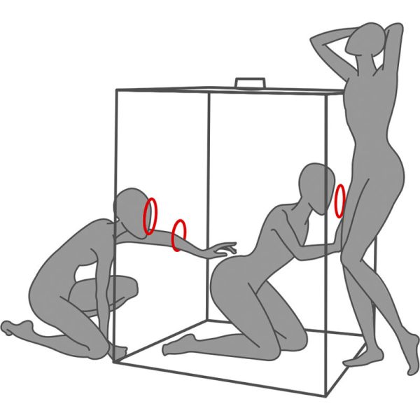 CABINE ERÓTICA SCANDALE (PRETO E VERMELHO)