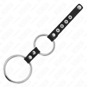 ANEL PARA O PÉNIS DUPLO COM COURO | 3.8 CM A 5 CM - Image 4