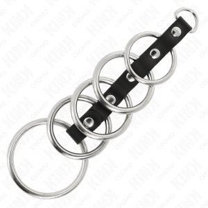 ANEL PARA O PÉNIS 5 EM METAL COM COURO SINTÉTICO | 3.2 CM A 5 CM - Image 4