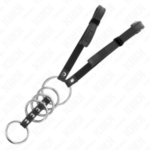 ANEL PARA O PÉNIS 5 METAL COM CINTO DE COURO SINTÉTICO | 3.8 CM A 5 CM / 112 CM - Image 4