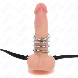ANEL PARA O PÉNIS 5 METAL COM CINTO DE COURO SINTÉTICO | 3.8 CM A 5 CM / 112 CM - Image 3