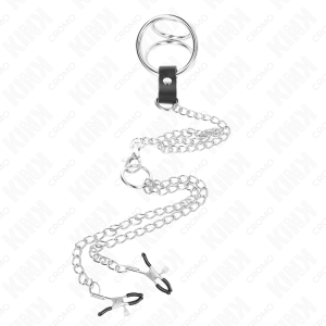 ANEL PARA O PÉNIS TRIPLO COM CORRENTE E PINÇAS PARA OS MAMILOS #1 | 3.8 CM A 5 CM / 26 CM - Image 3