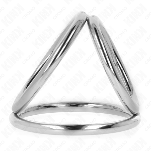ANEL PARA O PÉNIS TRIPLO EM METAL CROMADO #2 | 3.8 CM A 5 CM - Image 4