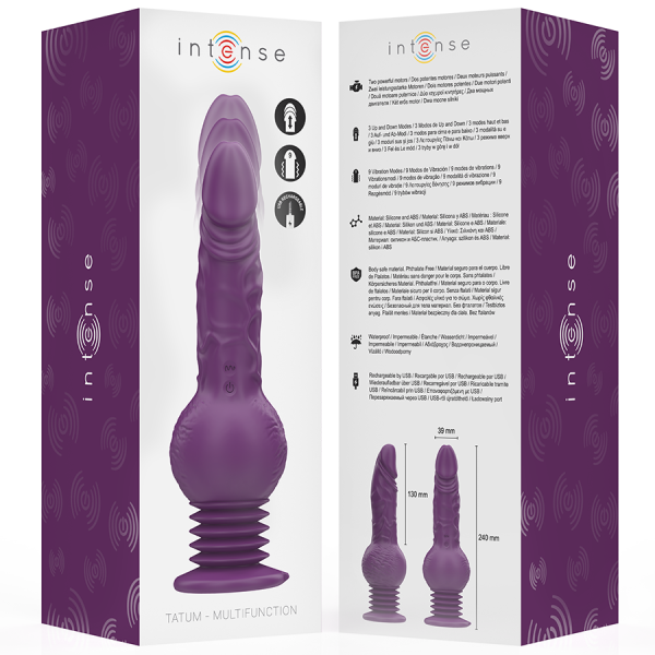 VIBRADOR TATUM UP AND DOWN (ROXO) | 24 CM