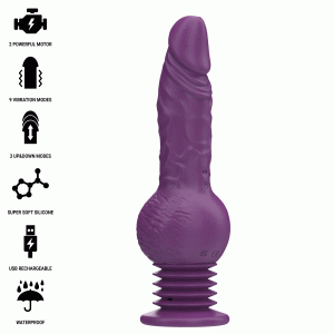 VIBRADOR TATUM UP AND DOWN (ROXO) | 24 CM