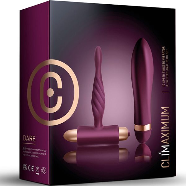 KIT COM VIBRADOR + PLUG ANAL PARA PRINCIPIANTES DARE