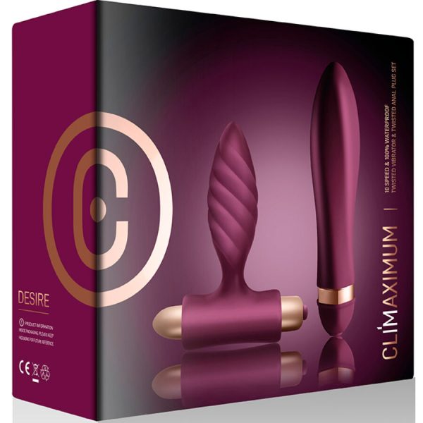 KIT COM VIBRADOR + PLUG ANAL DESIRE