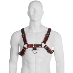 ARNÊS CORPORAL CHAIN HARNESS III (PRETO/VERMELHO) 2 ARNÊS CORPORAL CHAIN HARNESS III