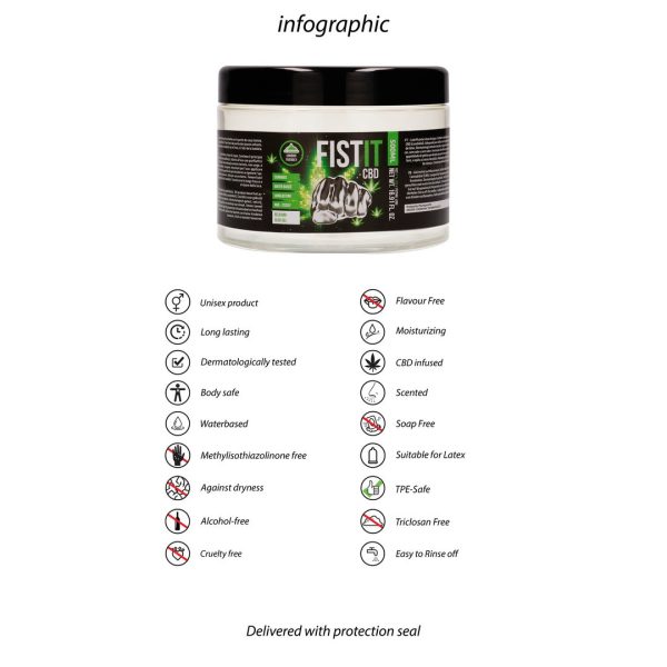 LUBRIFICANTE COM CBD FIST IT | 500 ML