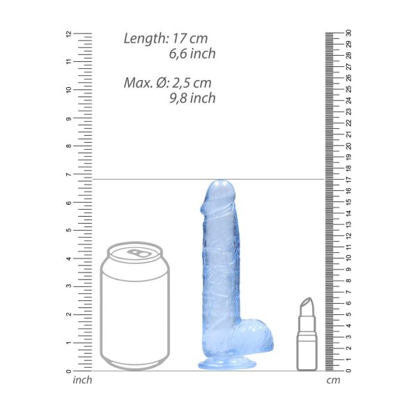 DILDO REALÍSTICO COM TESTÍCULOS (AZUL) | 15 CM