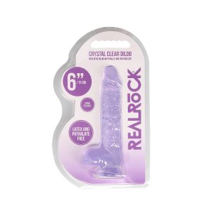 DILDO REALÍSTICO COM TESTÍCULOS (ROXO) | 15 CM 7 DILDO REALÍSTICO COM TESTÍCULOS