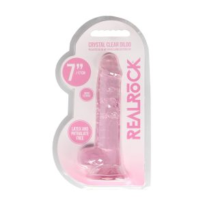 DILDO REALÍSTICO COM TESTÍCULOS (ROSA) | 18 CM 7 DILDO REALÍSTICO COM TESTÍCULOS