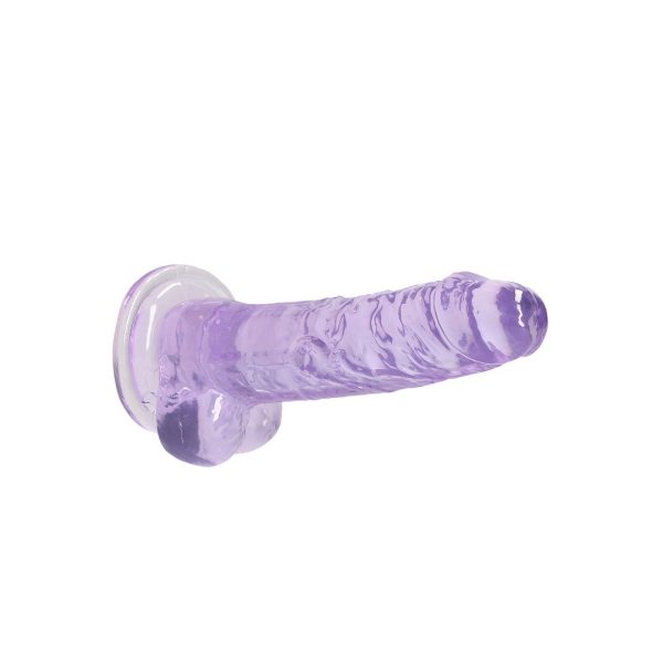 DILDO REALÍSTICO COM TESTÍCULOS (ROXO) | 18 CM