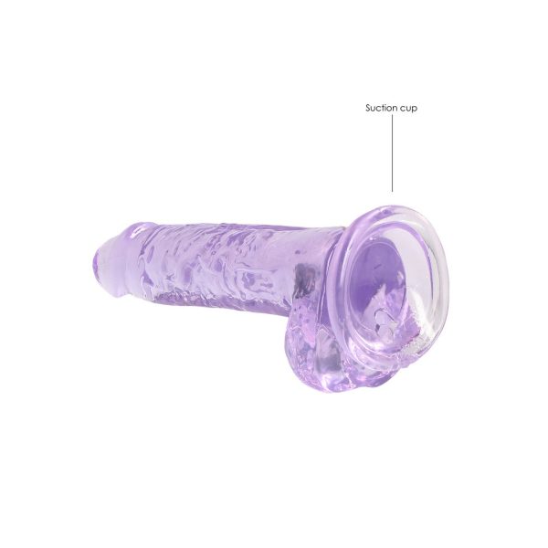 DILDO REALÍSTICO COM TESTÍCULOS (ROXO) | 18 CM