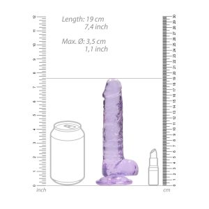 DILDO REALÍSTICO COM TESTÍCULOS (ROXO) | 18 CM - Image 6