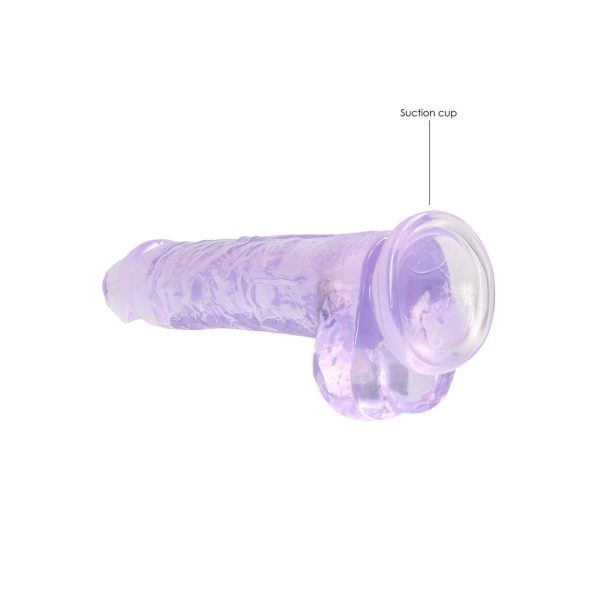 DILDO REALÍSTICO COM TESTÍCULOS (ROXO) | 21 CM