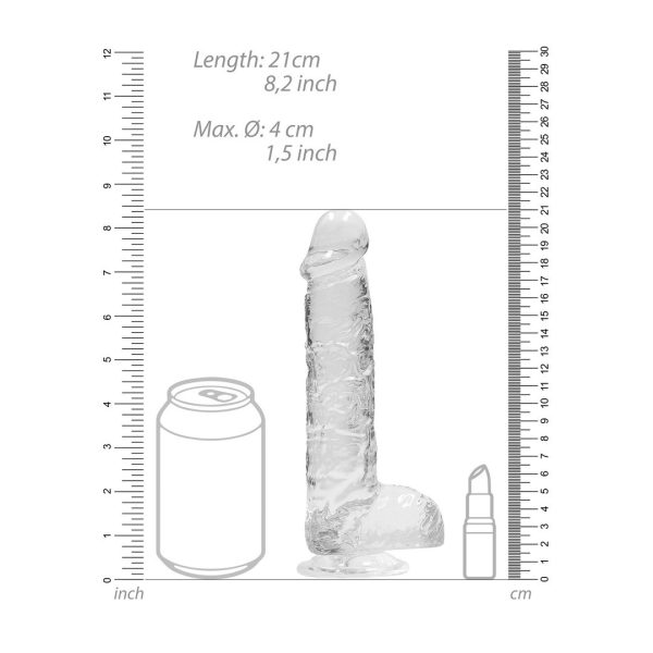 DILDO REALÍSTICO COM TESTÍCULOS (ROSA) | 21 CM 5 DILDO REALÍSTICO COM TESTÍCULOS (ROSA) | 21 CM