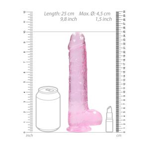 DILDO REALÍSTICO COM TESTÍCULOS (ROSA) | 23CM - Image 6