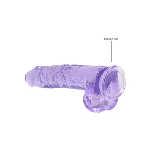 DILDO REALÍSTICO COM TESTÍCULOS (ROXO) | 23CM