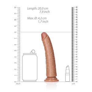 DILDO SLIM CURVO REALROCK (TAN) | 18 CM - Image 6