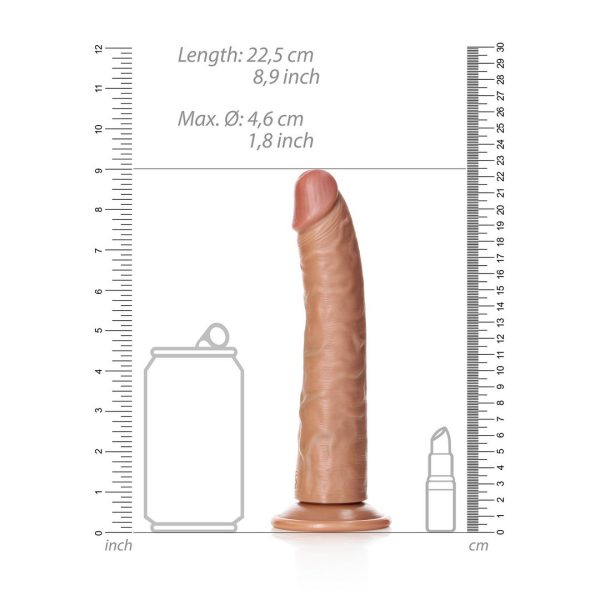 DILDO SLIM CURVO REALROCK (TAN) | 20,5 CM