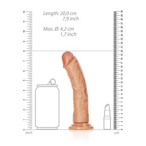 DILDO REALÍSTICO CURVO REALROCK (TAN) | 18 CM - Image 6