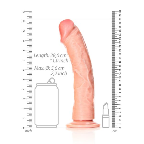DILDO REALÍSTICO CURVO REALROCK | 25,5 CM