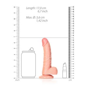 DILDO REALÍSTICO CURVO COM TESTÍCULOS | 15,5 CM - Image 6