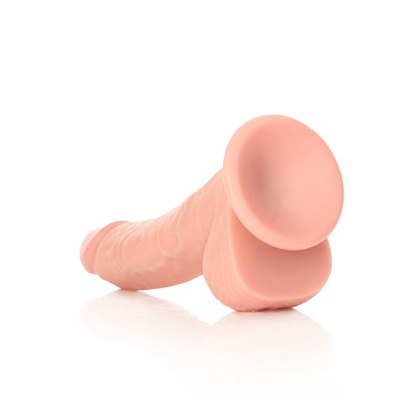DILDO REALÍSTICO CURVO COM TESTÍCULOS | 20,5 CM