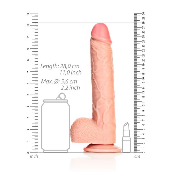 DILDO REALÍSTICO STRAIGHT COM TESTÍCULOS | 23 CM