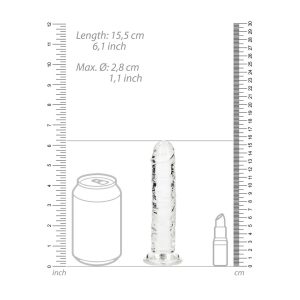 DILDO REALÍSTICO REALROCK CRYSTAL CLEAR | 14,5 CM - Image 6