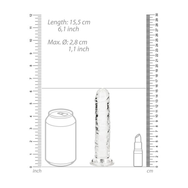DILDO REALÍSTICO REALROCK CRYSTAL CLEAR | 14,5 CM