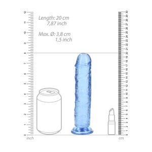 DILDO REALÍSTICO REALROCK CRYSTAL CLEAR (AZUL) | 18 CM - Image 6
